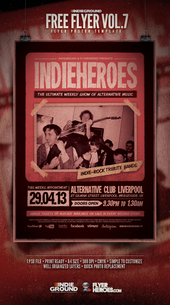 free flyer template vol 7 indieground graphic design blog flyer